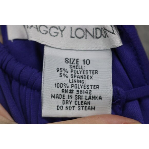 Maggy London Purple Pleated Hi-Lo Dress-Size 10-Summer - Picture 7 of 11